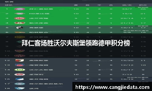 拜仁客场胜沃尔夫斯堡领跑德甲积分榜