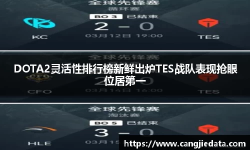 DOTA2灵活性排行榜新鲜出炉TES战队表现抢眼位居第一